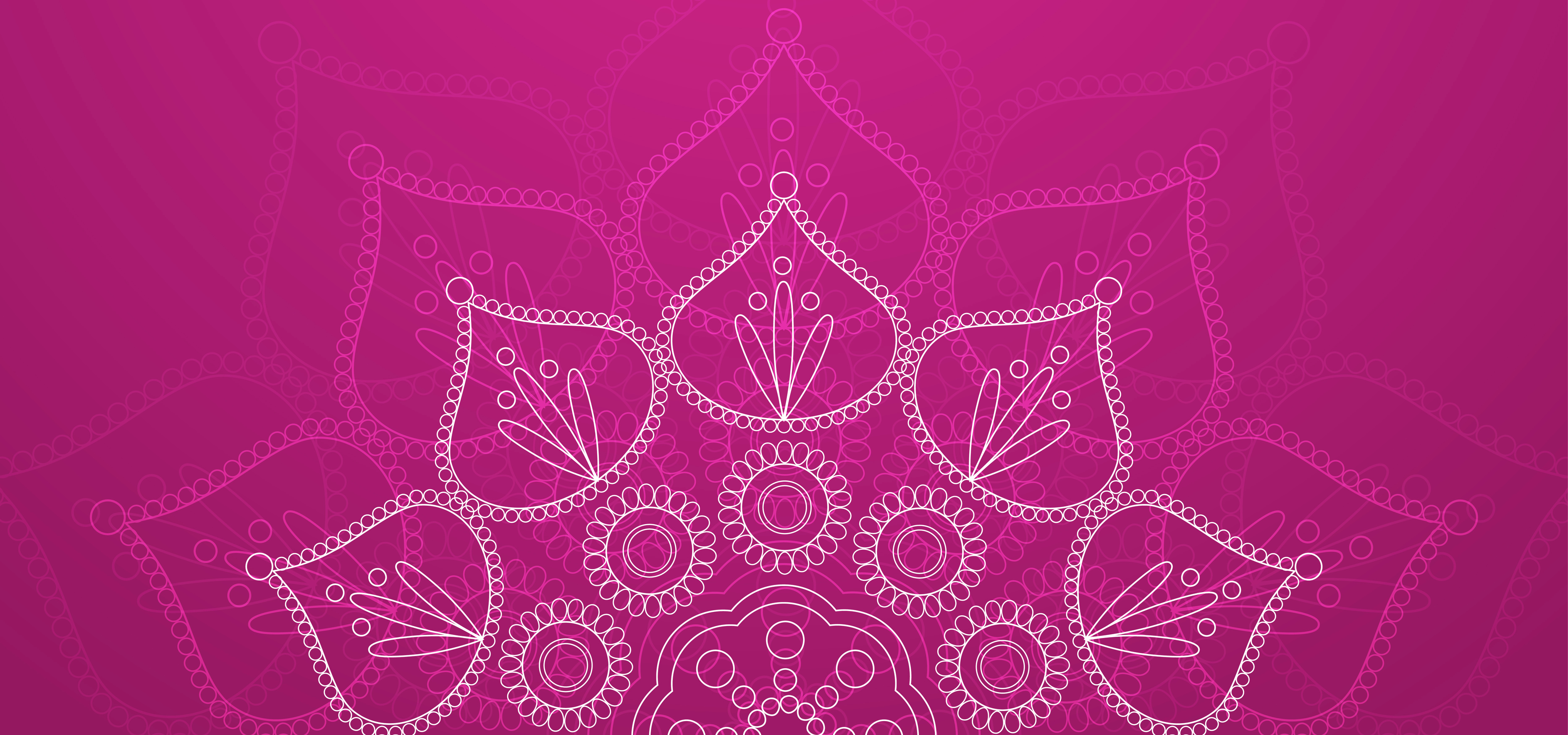 Mandala Pattern on Pink Background